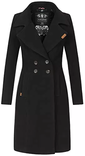 Navahoo Mäntel Navahoo Damen Mantel mit Kapuze Trenchcoat Winterjacke Wintermantel B661