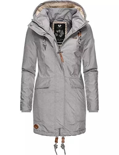 Ragwear Jacken Ragwear Damen Jacke Wintermantel Winterparka mit Teddyfutter Tunned XS-XXL