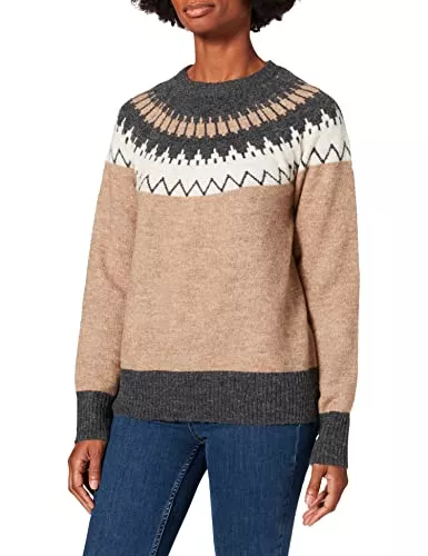 VERO MODA Pullover & Strickmode VERO MODA Damen Vmsimone Ls O-Neck Nordic Blouse Ga Rep Pullover
