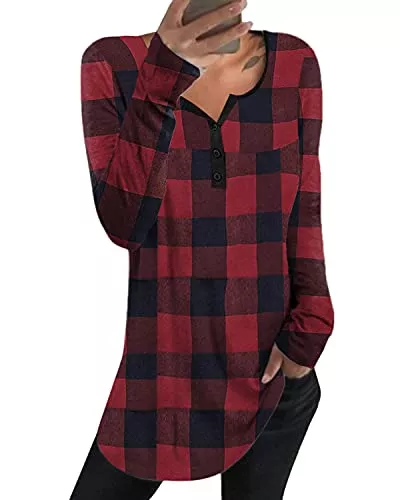 kenoce Langarmshirts kenoce Tshirt Damen Langarm Tunika Shirt Basic Longshirts V-Ausschnitt Asymmetrischer Oberteile Casual Tops Bluse