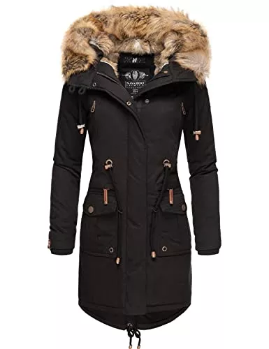 Mäntel Navahoo Damen Wintermantel Winterparka mit abnehmbarem Kunstfell Rosinchen XS-XXL