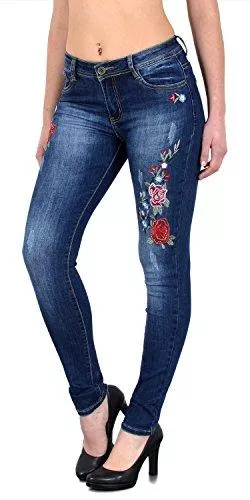 ESRA Jeans ESRA Damen Jeans Jeanshose Damen Skinny High Waist Hochbund Hose bis Übergröße S300