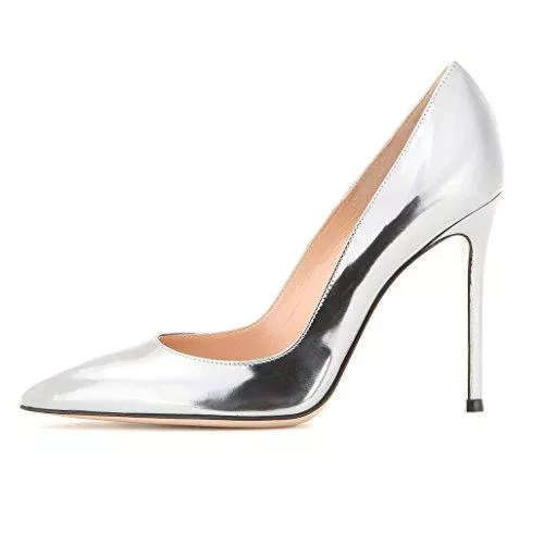 Soireelady High Heels Soireelady Damen Pumps,Bequeme Lack Stilettos,Elegante High Heels,Klassische Hochzeit Schuhe
