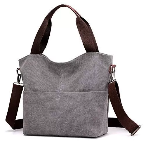 DOURR Taschen & Rucksäcke Hobo Handtaschen, DOURR Canvas Crossbody Taschen für Frauen Mode Crossover Geldbörse Baumwolle Schultertasche