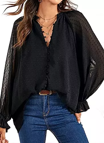 COSKPUTY Langarmblusen COSKPUTY Damen Freizeit Elegant Business Langarm weiße Hemd