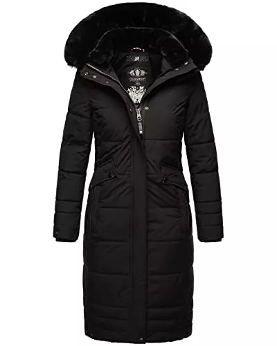 Navahoo Mäntel Navahoo Damen Winter-Mantel Steppmantel Winterjacke mit abnehmbarem Kunstfell B850