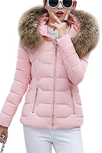 YMING Jacken Yming Damen Winter Jacke Langarm Skijacke Warm Steppjacke Mit Kapuze