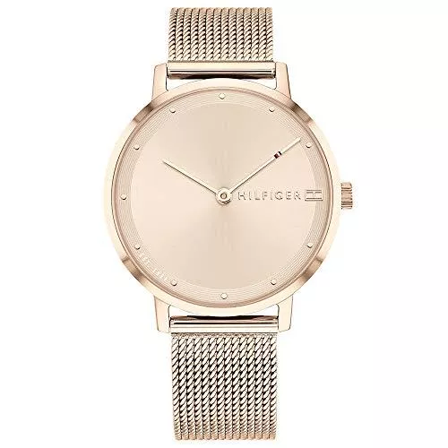 Tommy Hilfiger Uhren Tommy Hilfiger Damen Analog Quarz Uhr Pippa mit Mesh Edelstahl Armband