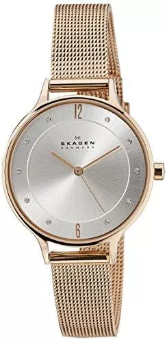 Skagen Uhren Skagen Damen Anita Lille Dreizeiger, 30 mm Gehäusegröße, Edelstahluhr