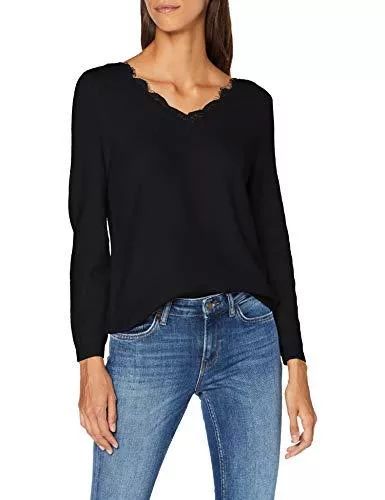 ONLY Pullover & Strickmode ONLY Female Strickpullover V-Ausschnitt Spitzen