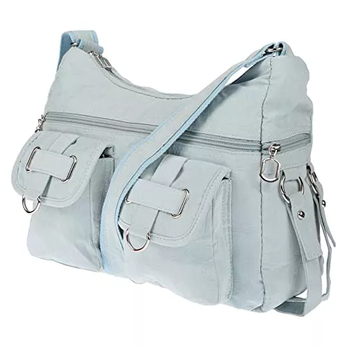 Christian Wippermann Taschen & Rucksäcke Christian Wippermann Damenhandtasche Schultertasche aus Canvas (Türkis)