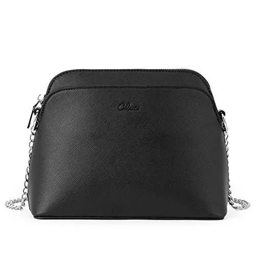 CLUCI Taschen & Rucksäcke CLUCI Handy Umhängetaschen Damen Klein Schultertasche Leder Kette Crossbody Clutch mit Verstellbar Abnehmbar Schultergurt Geldbörse Damen Schwarz