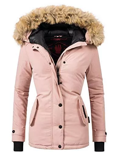 Navahoo Jacken Navahoo Damen Winterjacke Winterparka mit Kapuze Laura XS-XXL