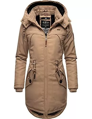 MARIKOO Mäntel MARIKOO Damen Winterparka Wintermantel mit Abnehmbarer Kapuze Kamii XS-XXL
