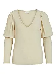VILA Pullover & Strickmode Vila Damen Vishinni Glitter V-Neck L/S Top T-Shirt
