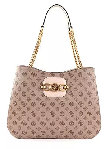 GUESS Taschen & Rucksäcke Guess Hensely Logo Girlfriend Tote Cappuccino Multi