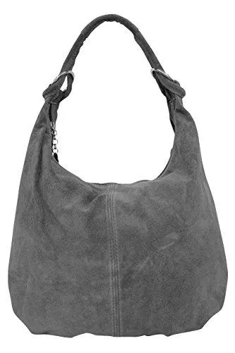 AmbraModa Taschen & Rucksäcke AMBRA Moda Damen Wildleder Schultertasch Damen Handtasche Hobo-Bags Shopper Beuteltaschen Veloursleder Suede Ledertasche WL803