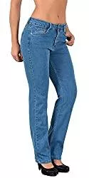 ESRA Jeans ESRA Damen Jeans Hose Damen Jeanshose gerader Schnitt Straight bis Übergrösse G400