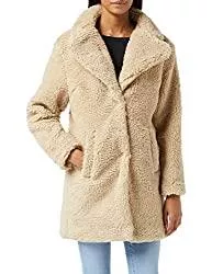 Urban Classics Mäntel Urban Classics Damen Winter Jacke Ladies Oversized Sherpa Coat Jacket, Mantel mit Haken &amp; Ösen-Verschluss, Größe XS bis 5XL