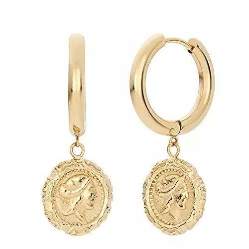 NOELANI Schmuck NOELANI Creolen für Damen, Edelstahl, Münze