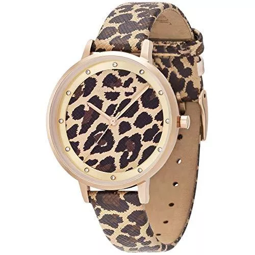 Julie Julsen Schmuck Julie Julsen Damen Quarz Armbanduhr - Safari Leopard - JJW1203RGL-L