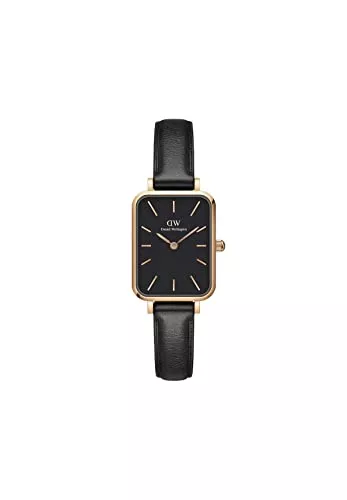 Daniel Wellington Uhren Daniel Wellington Quadro Sheffield Armbanduhr, italienisches schwarzes Lederband, 20 x 26 mm