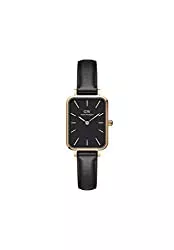 Daniel Wellington Uhren Daniel Wellington Quadro Sheffield Armbanduhr, italienisches schwarzes Lederband, 20 x 26 mm