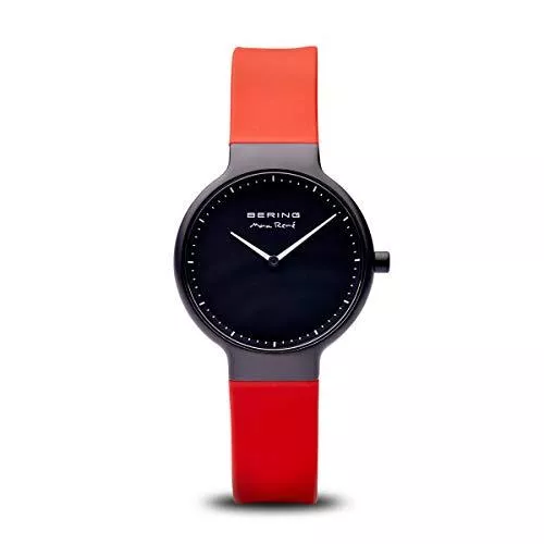 BERING Uhren BERING Damen Analog Quarz Max René Collection Armbanduhr mit Silikon Armband und Saphirglas 15531-523