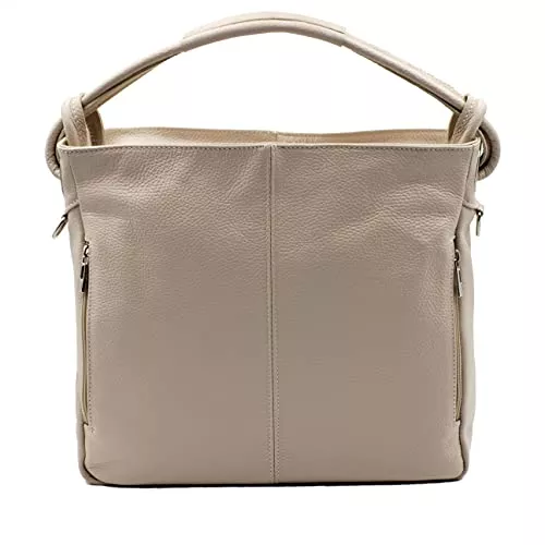 Bella&amp;Quinny Taschen & Rucksäcke Bella&amp;Quinny Lederhandtasche Venezia (beige) Made in Italy, Echtleder, vera pelle in italienischer Tradition. Handtasche, Schultertasche. Edles Leder, hochwertige Verarbeitung. (Beige)