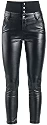 Forplay Hosen Forplay High Waist Leather Immitation Trousers Frauen Kunstlederhose schwarz Basics, Rockwear