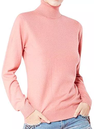 LongMing Pullover & Strickmode LongMing Damen 100% Kaschmir Pullover for Winter Lange Ärmel Hoher Hals und Figur Schmeichelnde Casual Swaeter