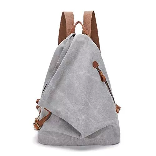 KL928 Taschen & Rucksäcke KL928 Retro Segeltuch Rucksack Canvas Vintage Rucksäcke Echtleder Daypack Reisetasche Schulterrucksack für Herren Damen