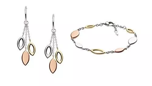 Fossil Schmuck Fossil Damen Tri-Tone | Ohrstecker | Ohrringe | Halskette | Armband
