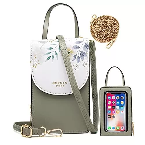 HAWILL Taschen & Rucksäcke HAWILL Handy Umhängetasche Damen Touchscreen Handytasche zum Umhängen Kleine Schultertasche Leder Crossbody Geldbörse Phone Tasche für iPhone 12/12 Pro Max/11/XR, Samsung Galaxy S21/S20/S10