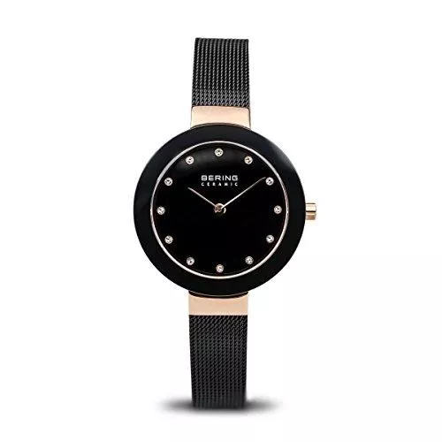 BERING Uhren BERING Damen Analog Quarz Ceramic Collection Armbanduhr mit Edelstahl Armband und Saphirglas 11429-166