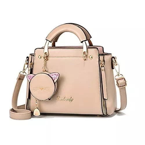 PORRASSO Taschen & Rucksäcke PORRASSO Damen Handtasche Süße Umhängetasche Henkeltaschen Frauen Wasserdicht PU Leder Schultertasche Top Griff Tasche für Reise Datieren Täglicher Gebrauch Khaki