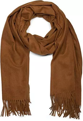 styleBREAKER Schals & Tücher styleBREAKER Unisex weicher uni Schal mit Fransen, Winter, Stola, Tuch 01017104