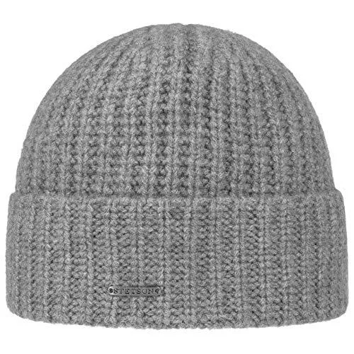 Stetson Hüte & Mützen Stetson Deluxe Kaschmirmütze Damen/Herren - Gestrickte Mütze aus Kaschmir - Hochwertige Wollmütze aus feinster Wolle - Einheitsgröße - Beanie mit Umschlag - Herbst/Winter