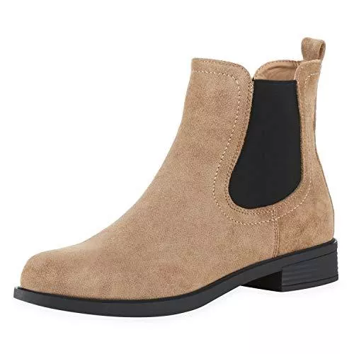 SCARPE VITA Stiefel SCARPE VITA Damen Stiefeletten Chelsea Boots Leicht Gefüttert mit Blockabsatz Profilsohle
