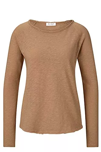 rich&amp;royal Langarmshirts rich&amp;royal Organic Heavy Jersey Slubstrickshirt caffee Latte 2107 O HJ LS