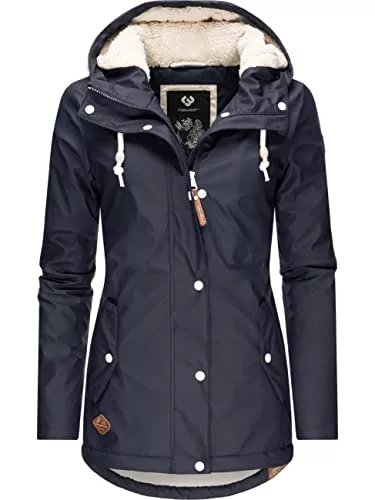 Ragwear Jacken Ragwear Damen Winter-Mantel Regenmantel warm gefüttert mit Kapuze Marge XS-XXL
