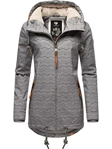 Ragwear Jacken Ragwear Damen Winterjacke Kurzmantel Parka mit Kapuze gefüttert Zuzka Winter XS-XXL