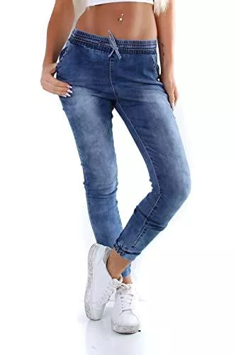 Fashion4Young Jeans Fashion4Young Damen Jeans Hose Boyfriend Haremsjeans Haremsstyle Röhre Damenjeans Pants