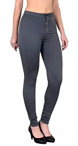 ESRA Jeans ESRA Damen High Waist Jeans Hose Jeanshose Skinny Hochbund Hose bis Übergröße Z92