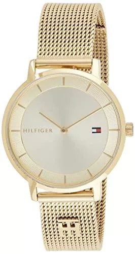 Tommy Hilfiger Uhren Tommy Hilfiger Damen Analog Quarz Uhr Tea mit Mesh Edelstahl Armband