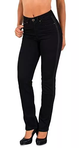 ESRA Jeans ESRA Damen Straight Fit Jeans Hose Damen Jeanshose gerader Schnitt bis Übergröße G500