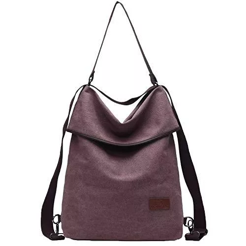 Travistar Taschen & Rucksäcke Travistar Damen Canvas Schultertasche Rucksack Groß Handtasche Vintage Damen umhängetasche Anti Diebstahl Tasche Damen Hobo Tasche für Alltag Büro Schule Ausflug Einkauf-Kaffee