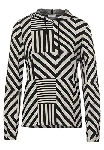 Street One Kapuzenpullover Street One - Softes Jacquard Shirt in Black