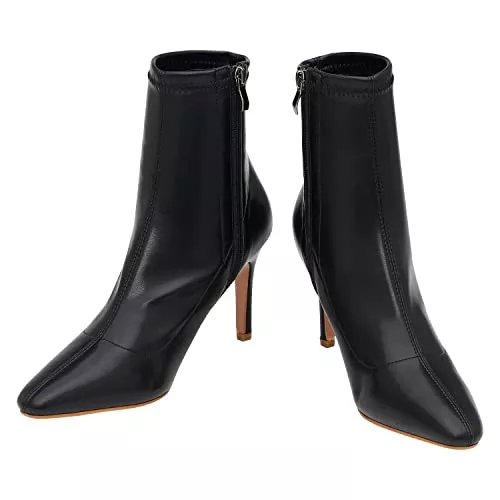 C.PARAVANO Stiefel C.PARAVANO Stiefeletten Damen Absatz Hoch I Stiefelette Absatz Stiletto I Damen Stiefeletten I Stiefeletten Dmen Schwarz I Ankle Boots Damen I Stiefelette Schwarz I Mode Stiefel Damen