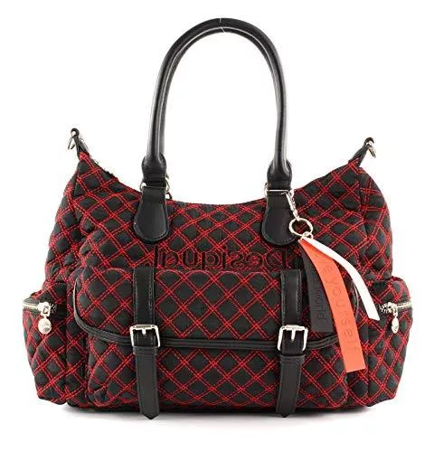 Desigual Taschen & Rucksäcke Desigual Damen Accessories Fabric Shoulder Bag Umhngetasche, Schwarz, Einheitsgröße